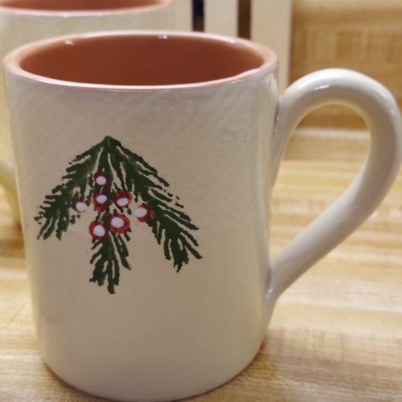 FURIO Home Alpine Mist Made In Italy Christmas Themed 16 oz Mugs x 4 - Picture 2 of 7